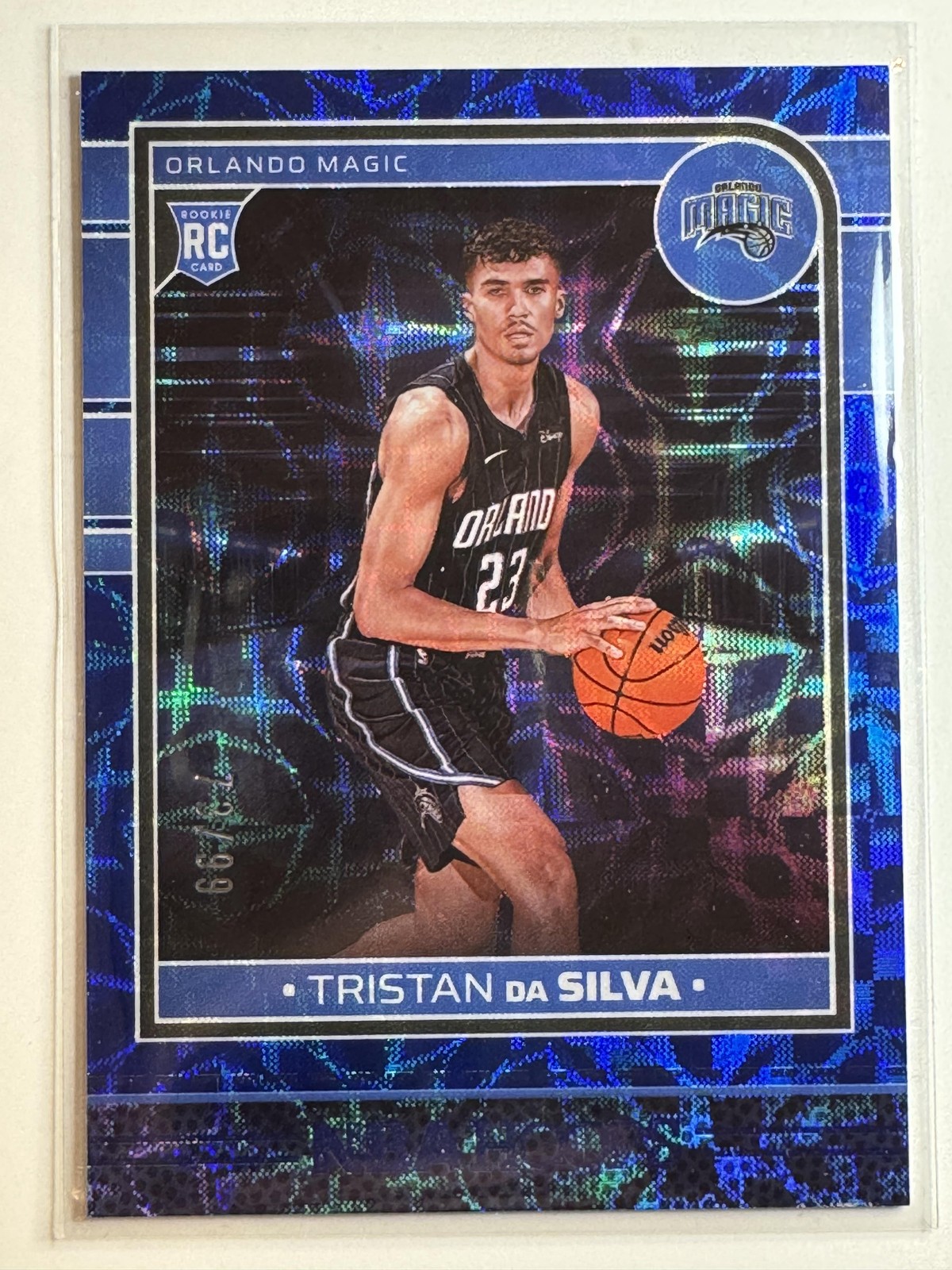 2024-25 Hoops #248 Tristan da Silva Premium Prizms Scope Blue #/99