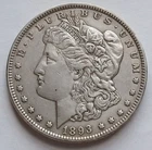 1893 Morgan Silver Dollar $1 - XF Details, Key Date Philadelphia coin