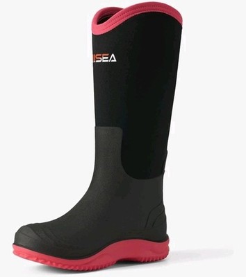 HISEA Women's Mud Rain Boots Waterproof Tall Garden Insulated Neoprene Size 6