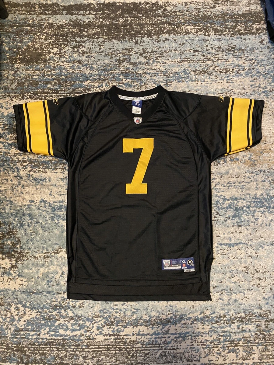 Ben Roethlisberger Stitched Reebok Alternate Black Out Jersey Youth XL 18 20