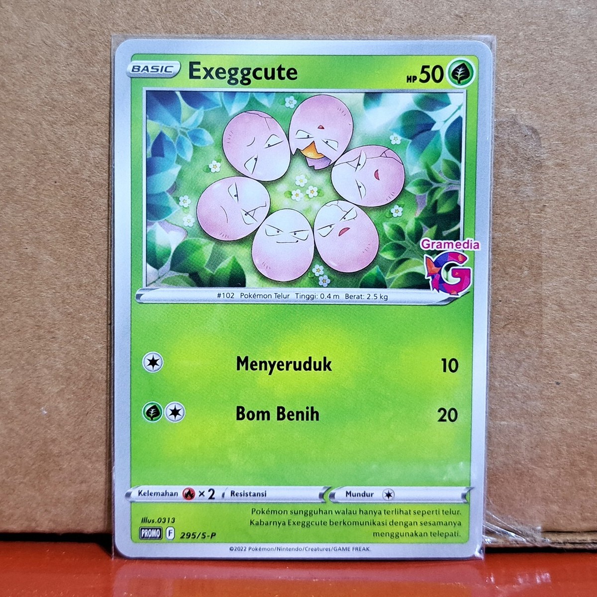 Exeggcute 295/S-P Exclusive Gramedia Stamp Promo Pokemon TCG Card