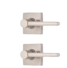 BRINKS 2 -Pack Satin Nickel Contemporary Closet Passage Straight Door Lever