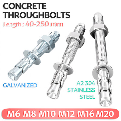 Concrete Wedge Anchor Stainless Steel Grade 304 / Zinc Plated  M6 M8 - M16 M20