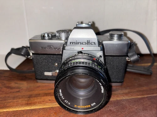 Minolta SRT 201 Film Camera w/ Super Clean Minolta 50mm 1.7 Lens Japan Working