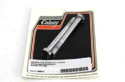 Harley,Sportster, 71-84 ,2 chrome OE type generator hex head mounting bolts