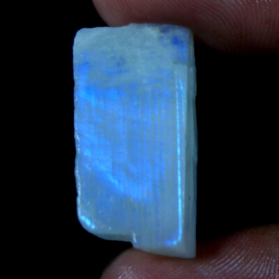 Wholesale Blue Fire Moonstone Slices Rough Rainbow Moonstone Rough Gemstone AA07