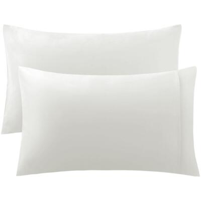 Kissenbezüge aus ägyptischer Baumwolle Standard/Queen Size 2er Set weiß