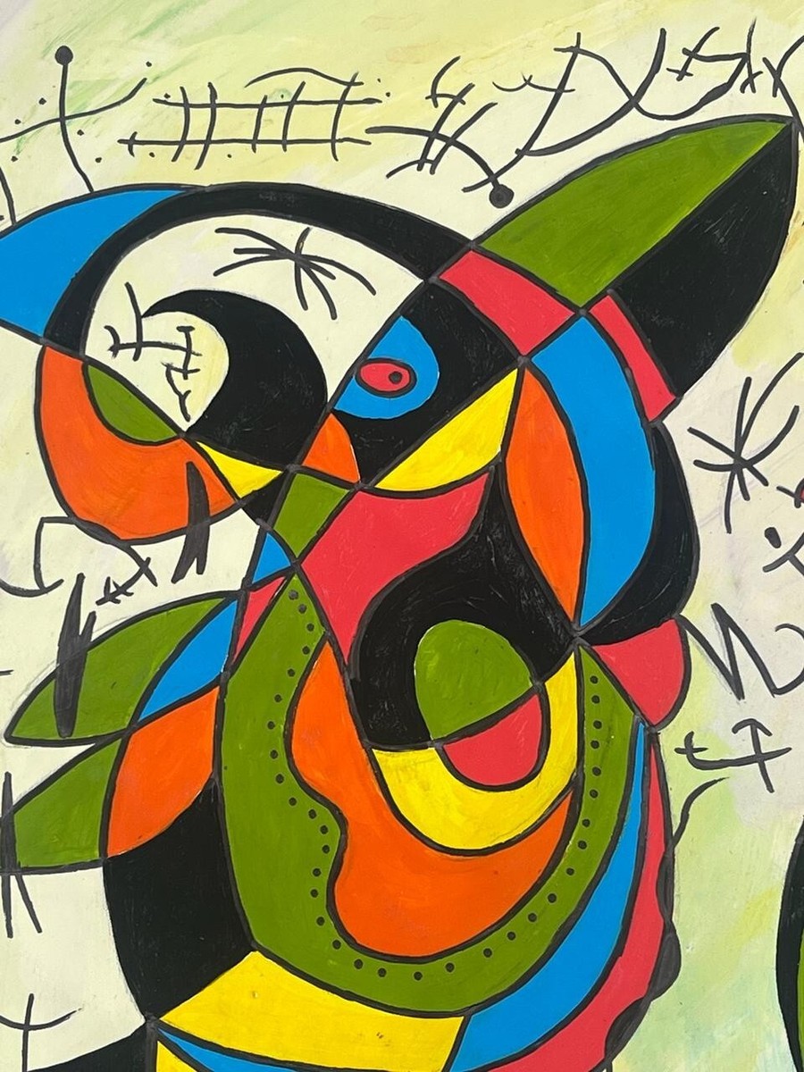 真作保証 JOAN MIRO 抽象画 オリジナルリトグラフ 「ノーサイン・7