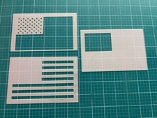 Reusable American Flag 10 Mil Mylar Stencil DIY Crafts, Spray Painting, Cerakote
