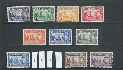 【P】 ST. HELENA 1938-40 KGVI long set (Scott 118 127 short 4 val) MLH