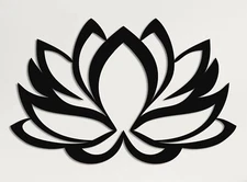 DEKADRON Metal Wall Art - Lotus Flower - Metal Wall Decor Home Office Decorat...