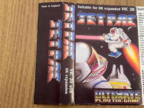 VIC 20 JetPac Vintage 1983 Cassette - Tested & Working -👽👾Retro Gift Idea👾👽 - Afbeelding 19 van 24
