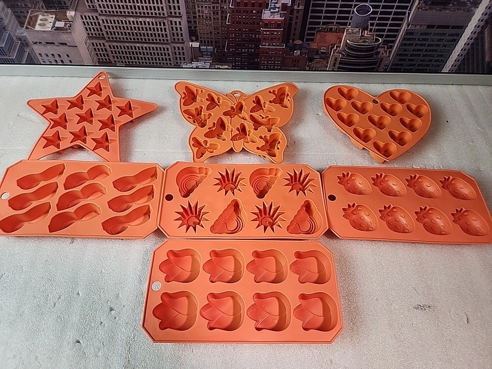 Lot of 7 Spring Time Flexible Silicone Molds Candy Making, Easy Release Molds - Image 2 of 4