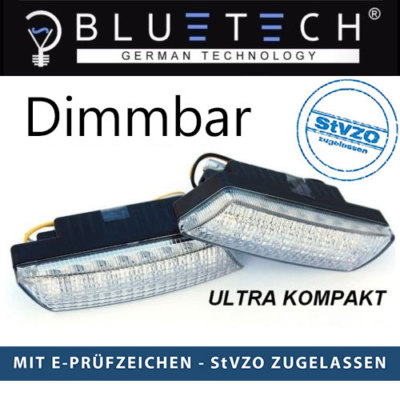 BLUETECH  LED Tagfahrleuchten R87 Modul E-Prüfzeichen E9 16SMD Tagfahrlicht TFL 