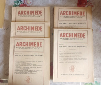 ARCHIMEDES MAGAZIN FÜR MATHEMATIKLEHRER UND KULTURHÜTER VOL. I und II 1949-50