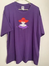Women’s Tee Shirt Red Hat Society Purple Embroidered Jerkers Oversized XL