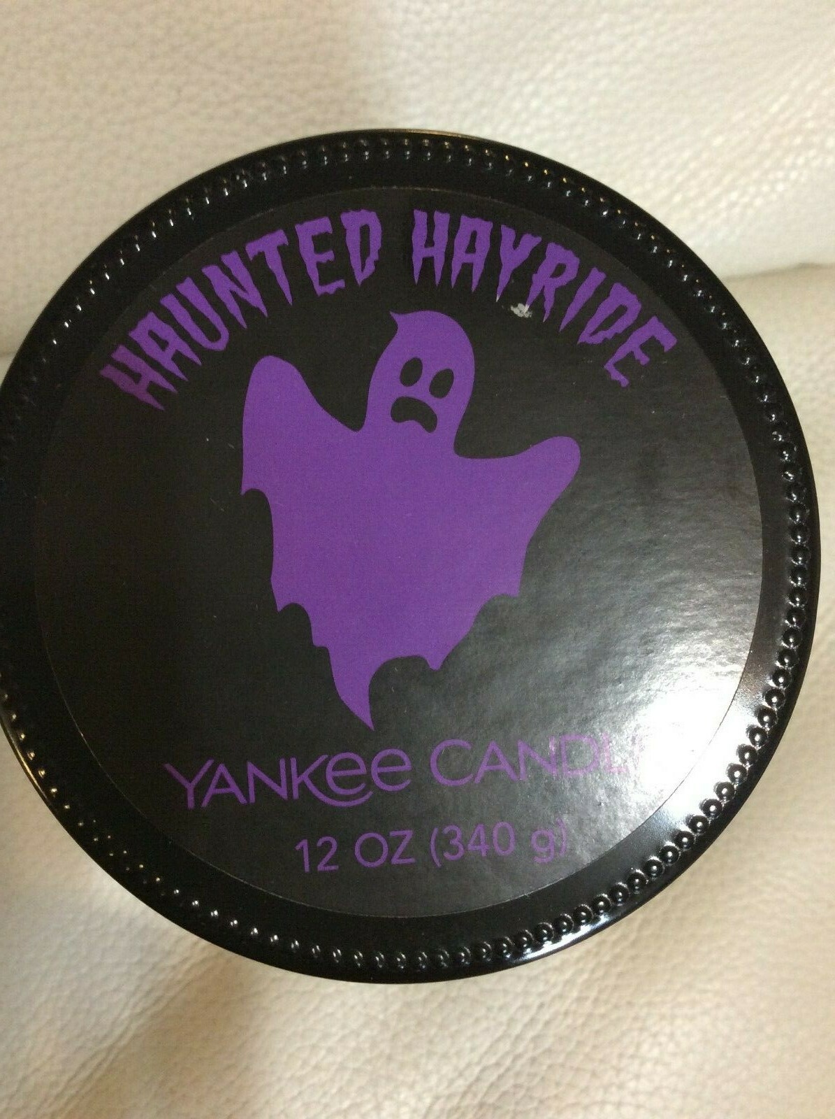 Yankee Candle One (1) Haunted Hayride 12oz Med Perfect Pillar Halloween