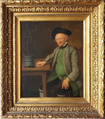 Gemälde Öl Portrait Herrenportrait Johann Wilhelm Caris Signiert 1803