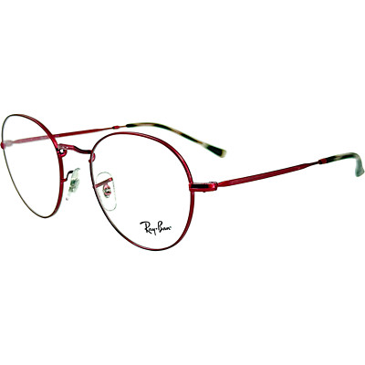Ray Ban RB3582V Unisex Metal Eyeglass Frame 3072 Sand Transparent Red 51-20