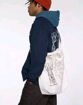 Uniqlo KAWS x Andy Warhol 2 Way White Tote Bag