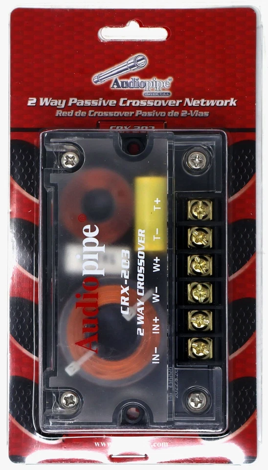 2 Pack 300 Watts peak 2 Way Crossover Passive Car Audio Speaker Tweeter CRX-203 - Image 4 of 4