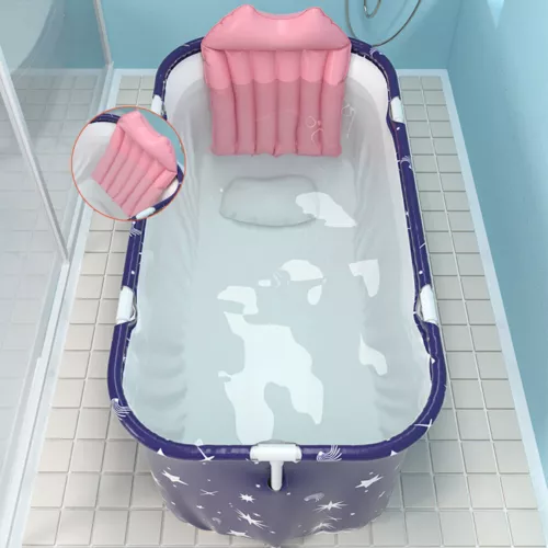 Badewanne Faltbar Tragbar Badewanne Erwachsene Kinder Warm Home Spa Einweichen Fass PVC - Bild 4 von 19