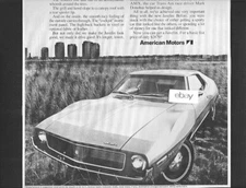 AMERICAN MOTORS RAMBLER 2 DOOR JAVELIN SPORTS CAR 1980 LOOKING CAR IN 1971 AD