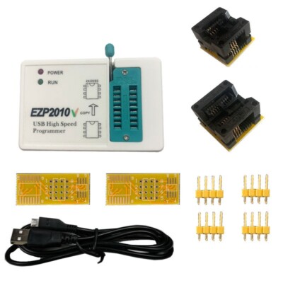 EZP2010V SPI FLASH Drive-free Programmer 24/25/93BIOS w/2 SOP8 Bases USB 2.0#hot