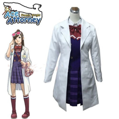 Phoenix Wright 4 Ace Attorney Houzuki Ema Skye Gyakuten Saiban Cosplay Costume/