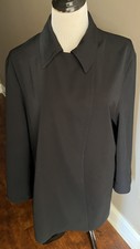 Marella By Maxmara Women's Black Lightweight Wool/ Angora Duster/car Coat Size 6