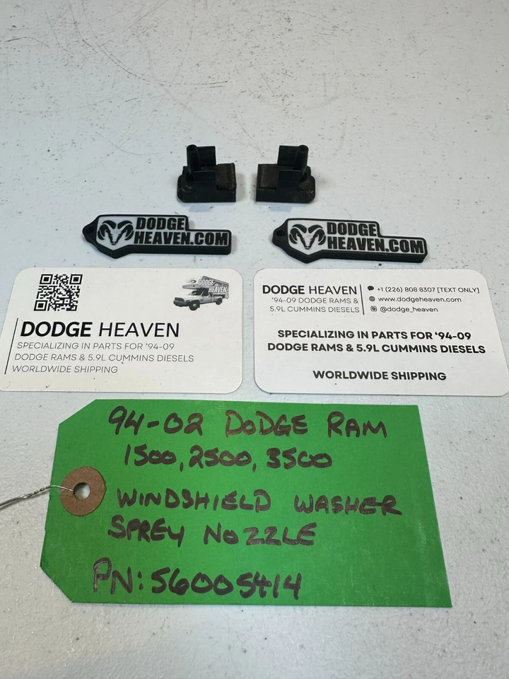 Boquillas de pulverización de líquido para lavadora de parabrisas Dodge Ram 1994-2002 OEM 56005414 Foto 2 de 4
