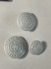 BROOKS BROTHERS BB White WATERBURY Blazer Replacement 3 Buttons 15/20/25MM