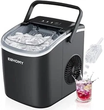 Countertop Ice Maker 26lbs in 24Hrs, 9 Ice Cubes Auto-Cleaning 6 mins go