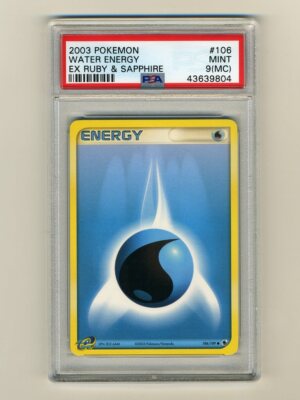 POKEMON PSA 9MC MINT MISCUT 2003 RUBY SAPPHIRE WATER ENERGY
