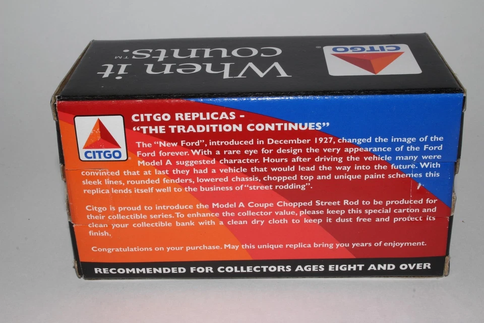 Specast Citgo Model A Ford Chopped Top Coupe Street Rod Bank, Boxed - Image 3 of 4