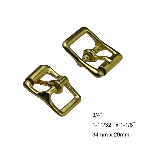 3/4" Solid Brass End Bar Roller Buckles eBay