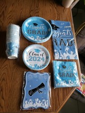 Graduation Party Decoration Supplies, Congrats Grad 102 PC Set 50 Plates,25 Cups