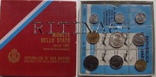 SAN MARINO DIVISIONALE ANNO 1981 9 VALORI CON 500 LIRE ARGENTO FDC SET ZECCA