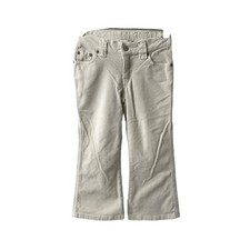 Sonoma Girls Size 5 Corduroy Jeans Beige Straight Leg Pockets