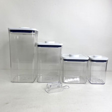 OXO (Lot of 4) Pop Containers with Lids and 1...