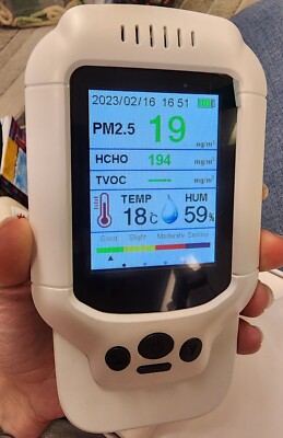 EG Air Quality Monitor, Formaldehyde Detector, Temperature & Humidity Meter, Pol