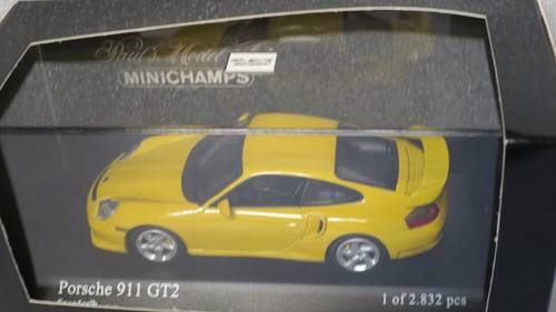 1/43 MINICHAMPS PORSCHE 911 GT2 2001 SPEED YELLOW LTD ED #430 060121 - Picture 3 of 4