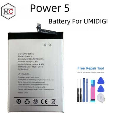 Smart Cell Phone Replacement Battery 6150mAh 3.85V for UMIDIGI POWER 5