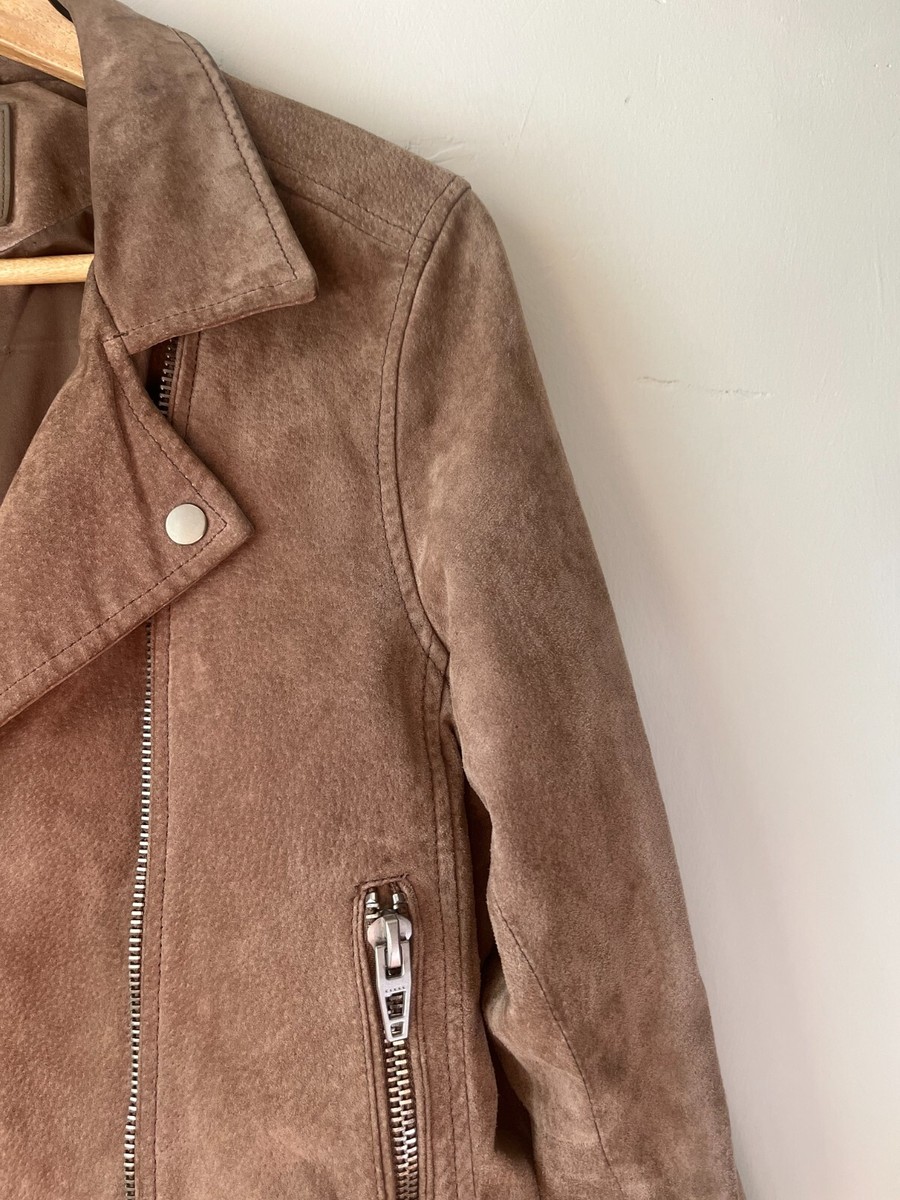 BLANK NYC Brown Moto Jacket Suede Leather - Size LARGE | eBay