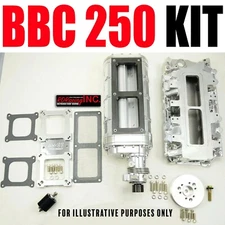 3121 BIG BLOCK CHEVY BLOWER SHOP SUPERCHARGER 250 8MM KIT POLISHED 2V