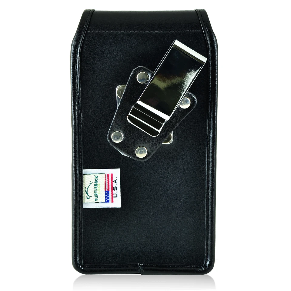 Coldre iPhone 8 Plus iPhone 7 Plus clipe de metal capa couro vertical tartaruga - Imagem 3 de 4