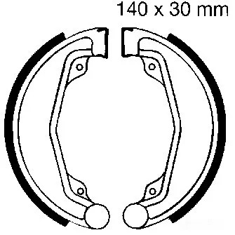 Bremsbacken Hinten EBC H309 FüR Honda VT 250 F Bj. 1983-1987-image