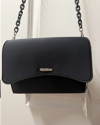 NWT Save My Bag Black Shoulder Bag Chain Strap Small