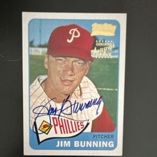 2002 Topps Team Legends Jim Bunning Auto #TT-JB Autograph Insert HOF Phillies