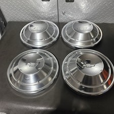Nice Set Of 4 68-70 Chevy Dog Dish Hub Caps 10.5 Camaro Chevelle Nova